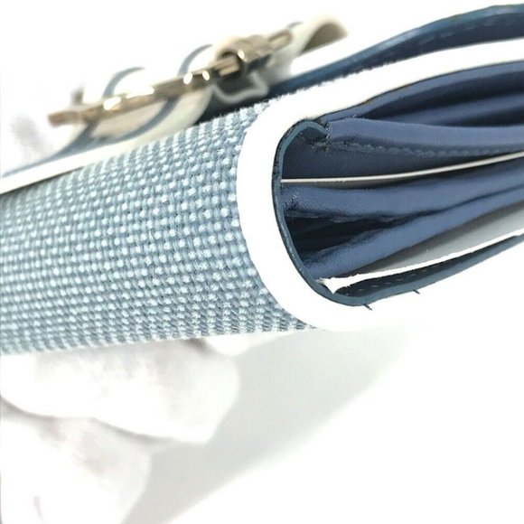 Dior Bicolor logo Double Snap Compact wallet Folded wallet Canvas/Leather blue - Picture 11 of 16